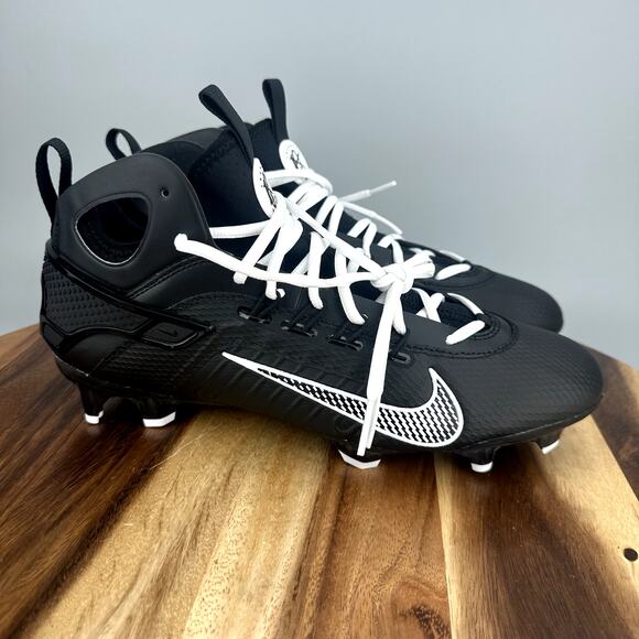 Nike LAX Lacrosse Cleats Men's 11.5 Huarache 9 Elite Mid Black FD0088-002 - Picture 1 of 8